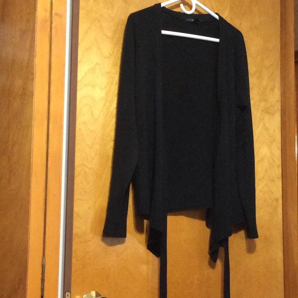 Black Wrap Sweater!